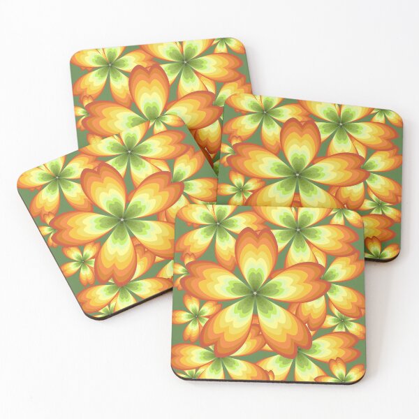 Item preview, Orange Flowers on Green designed and sold by Cy1982.