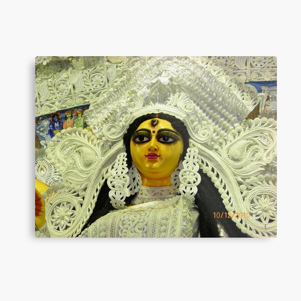 Durga Puja Pandal Salt Lake, BJ Block Metal Print