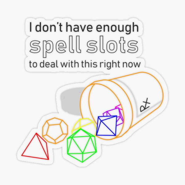 Spell Slots - Chronic Illness (Version 2) Transparent Sticker