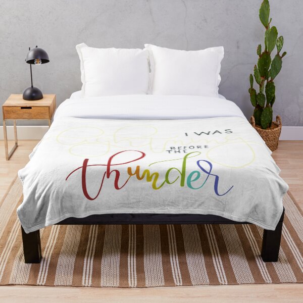 i was lightning before the thunder | rainbow Throw Blanket