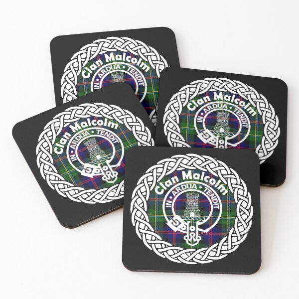 Item preview, Clan Malcolm surname last name tartan crest badge designed and sold by BagTown Clans.