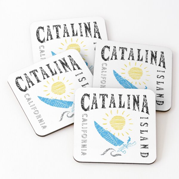 Item preview, Catalina Island California Sailing Catamaran Sailboat Beam Reach Blue CA designed and sold by ArtByBollwitt.