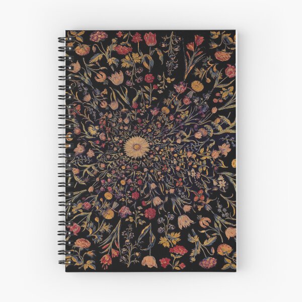 Item preview, Medieval Flowers on Black designed and sold by bloomingvine.