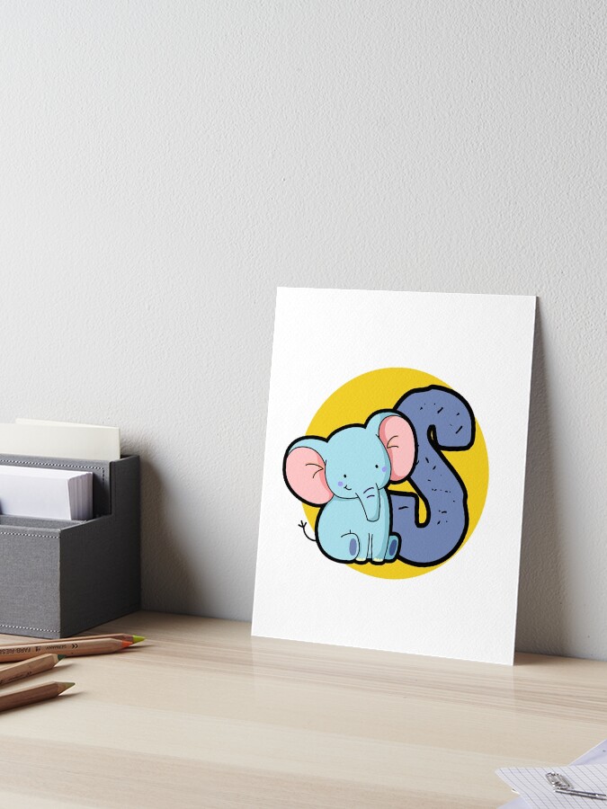 Blue Letter S Baby Boy Print Boys Letter S Baby Shower Blue Letter Monogram Gift for Baby Boy Blue Nursery LETTER S Print Letter S