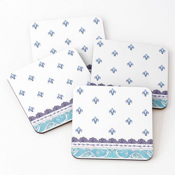 Item preview, Plum Fluer De Lis Pattern designed and sold by EverIris.