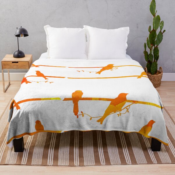 Item preview, Orange Birds on Branches designed and sold by cherishakayart.