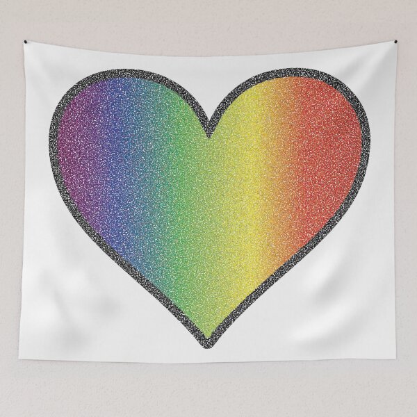 Item preview, Stipple Rainbow Heart designed and sold by Slice-of-Pizzo.