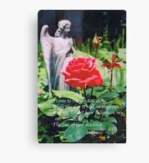 Angel with Roses 2 Canvas Print