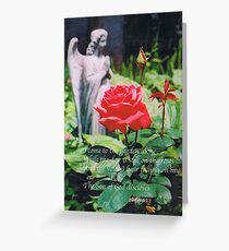 Angel with Roses 2 Greeting Card