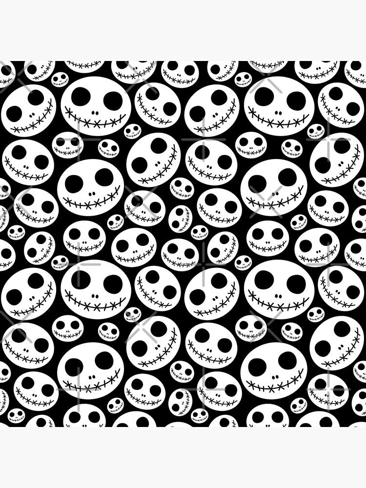 "Halloween Skeleton Jack Skellington Pattern Skelington" Sticker for