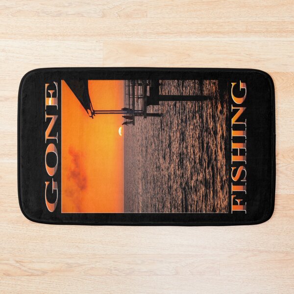 Item preview, Gone Fishing (vertical on black) designed and sold by Ray's Photos & Art.