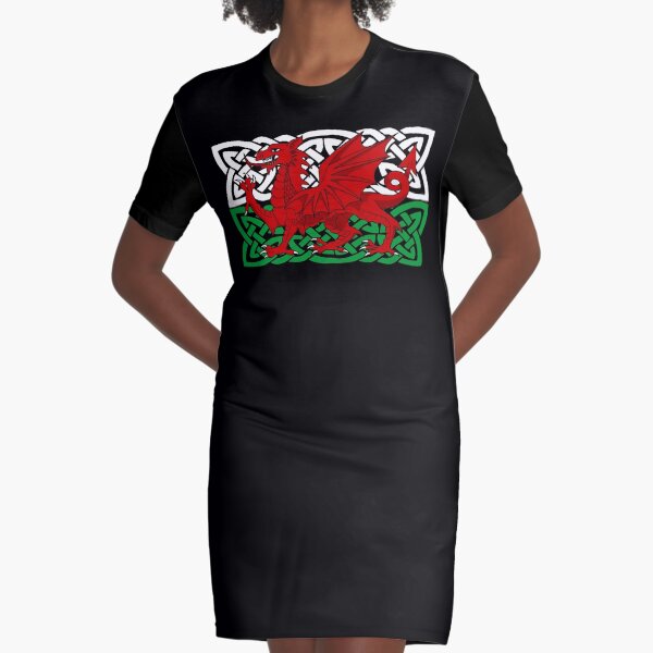 Y Ddraig Goch Graphic T-Shirt Dress