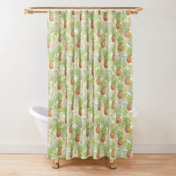 Vintage Inspired Pineapples Shower Curtain