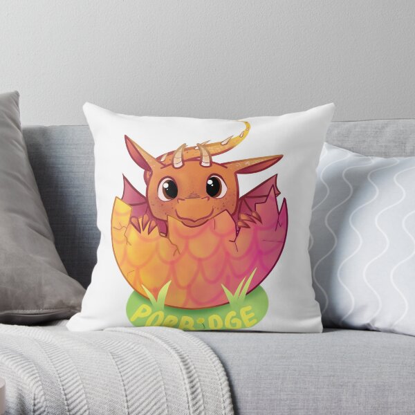 Porridge The Dragon Throw Pillow
