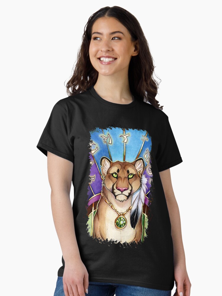 Thumbnail 1 of 7, Classic T-Shirt, Tribal Mystic Puma designed and sold by cybercat.