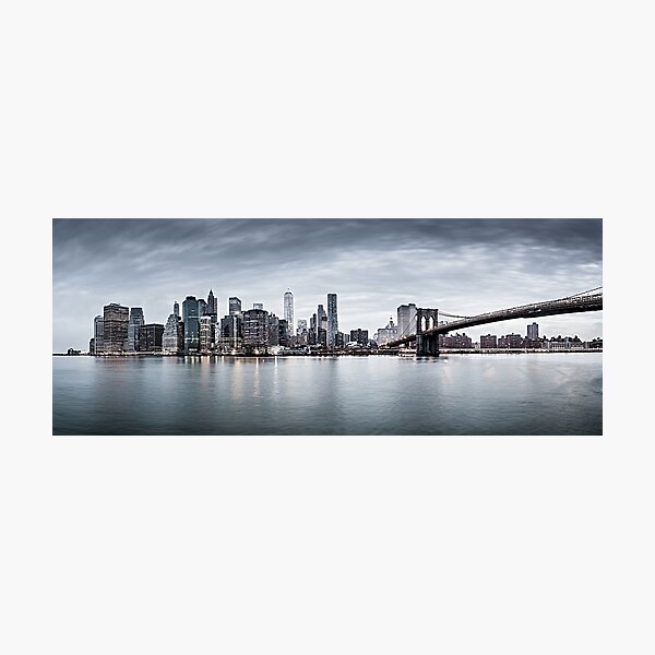 New York city sunset panorama Photographic Print