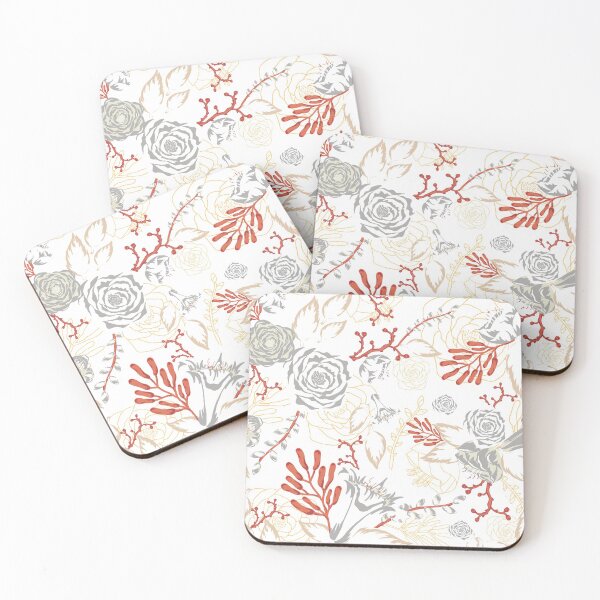 Item preview, Vintage Botanical Garden Coral designed and sold by oppositedge.