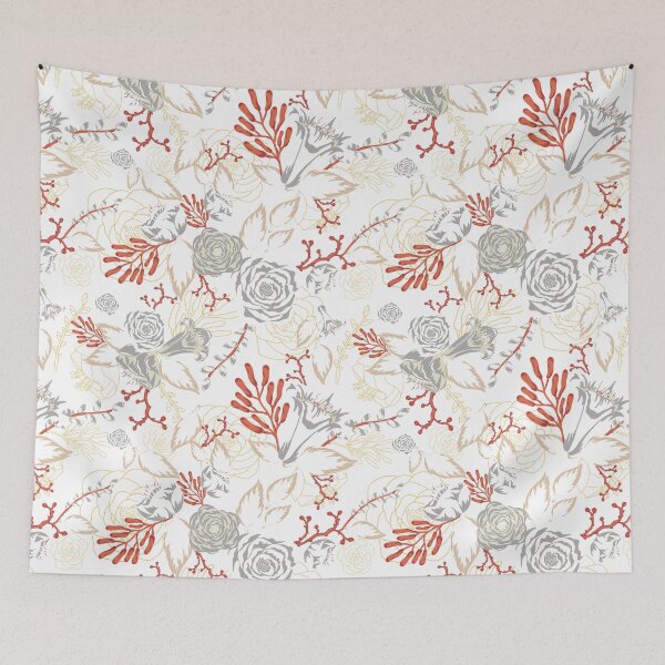 Item preview, Vintage Botanical Garden Coral designed and sold by Beatitudes Design.