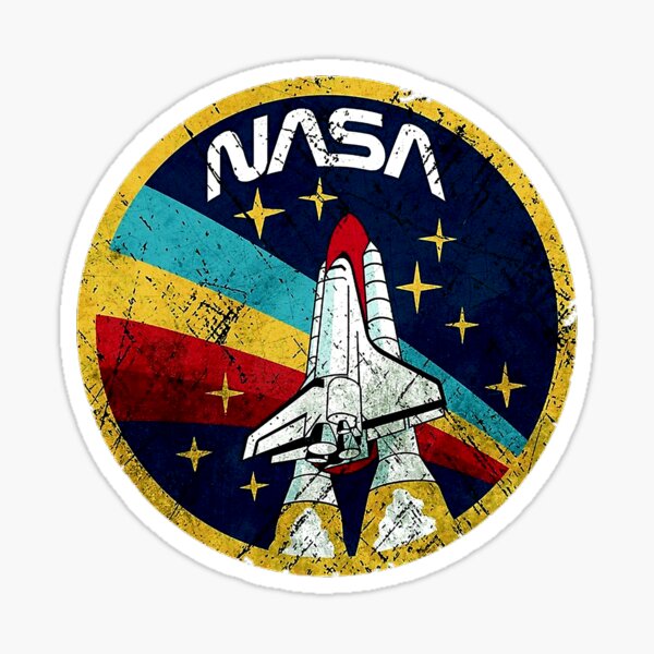Weinlese-NASA-Logo Sticker