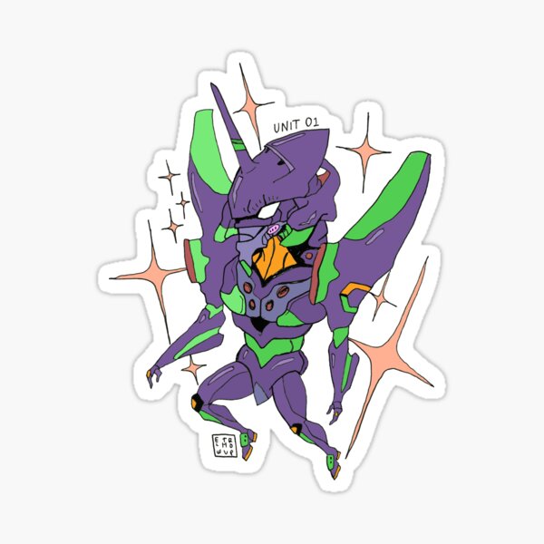 "UNIT 01" Sticker for Sale by elthrowup | Redbubble