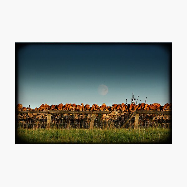 moonrise over the Cotswold Way, England Photographic Print