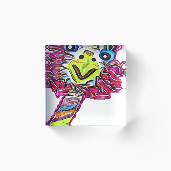 The Crazy Emu Cut Out! Acrylic Block