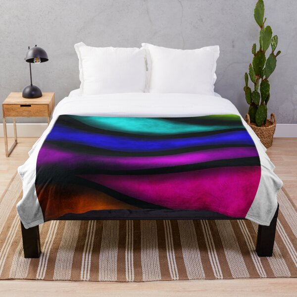 Item preview, Pattern Colorful stripe pattern on black background designed and sold by Patricia Piotrak.