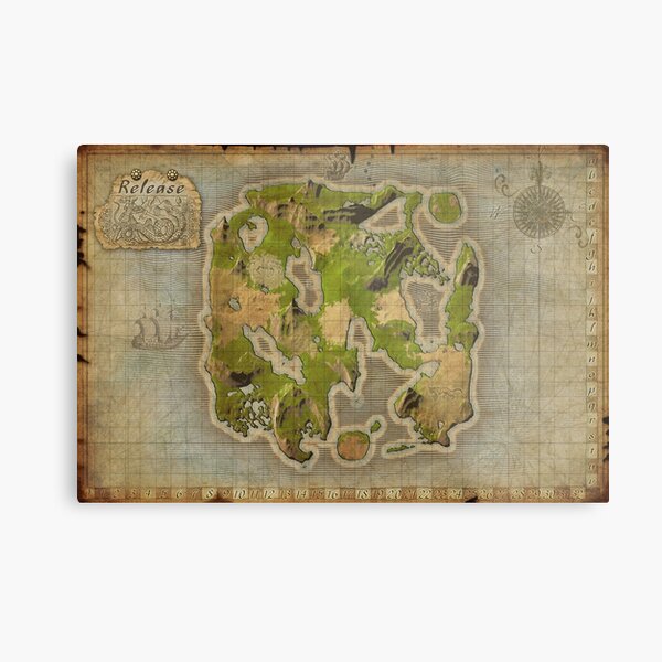Wurm Online Release map Metal Print