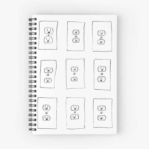 Item preview, nine poorly drawn electrical outlets designed and sold by Grey Smith.
