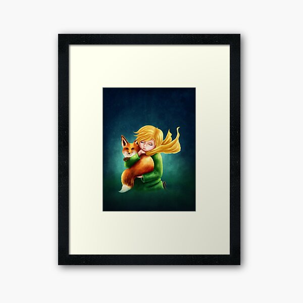 Little Boy and the Fox Gerahmter Kunstdruck