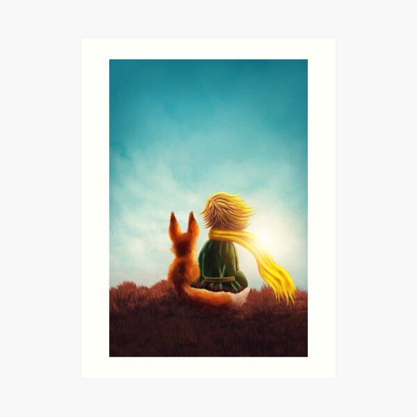 Little Boy and the Fox Kunstdruck