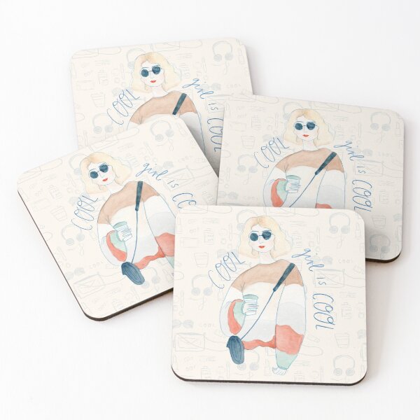 Item preview, Cool girl is cool designed and sold by Hannah Kallady Illustration.