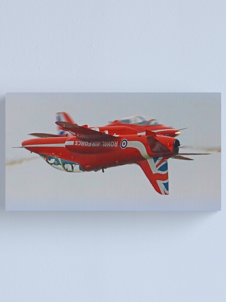 Thumbnail 1 of 3, Canvas Print, The Red Arrows Synchro Pair At Flying Legends 2019 designed and sold by Arrowman.