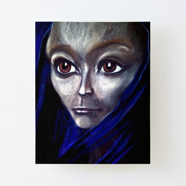 Jrooti's Blue Silk Scarf Canvas Mounted Print