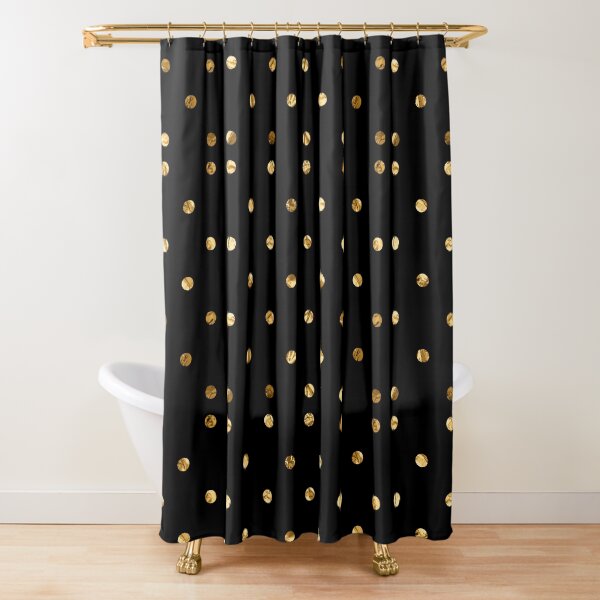 Black & Gold Shower Curtain