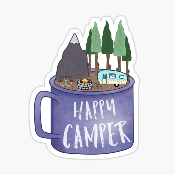 Happy Camper Stickers for Sale