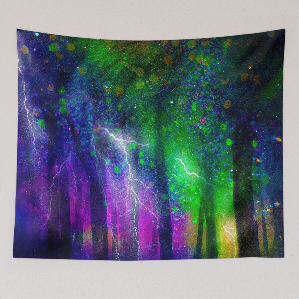 Item preview, Lightning Fire In Dark Forest designed and sold by mamazita.
