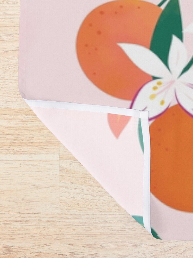 Alternate view of Orange Blossoms Shower Curtain