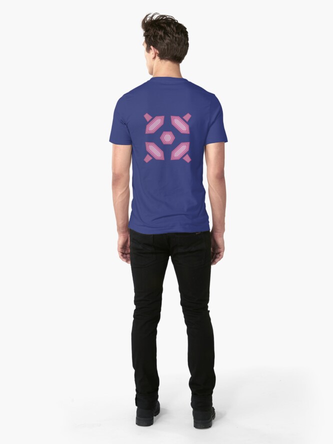 Alternate view of Zero Suit Back Design on Blue Slim Fit T-Shirt