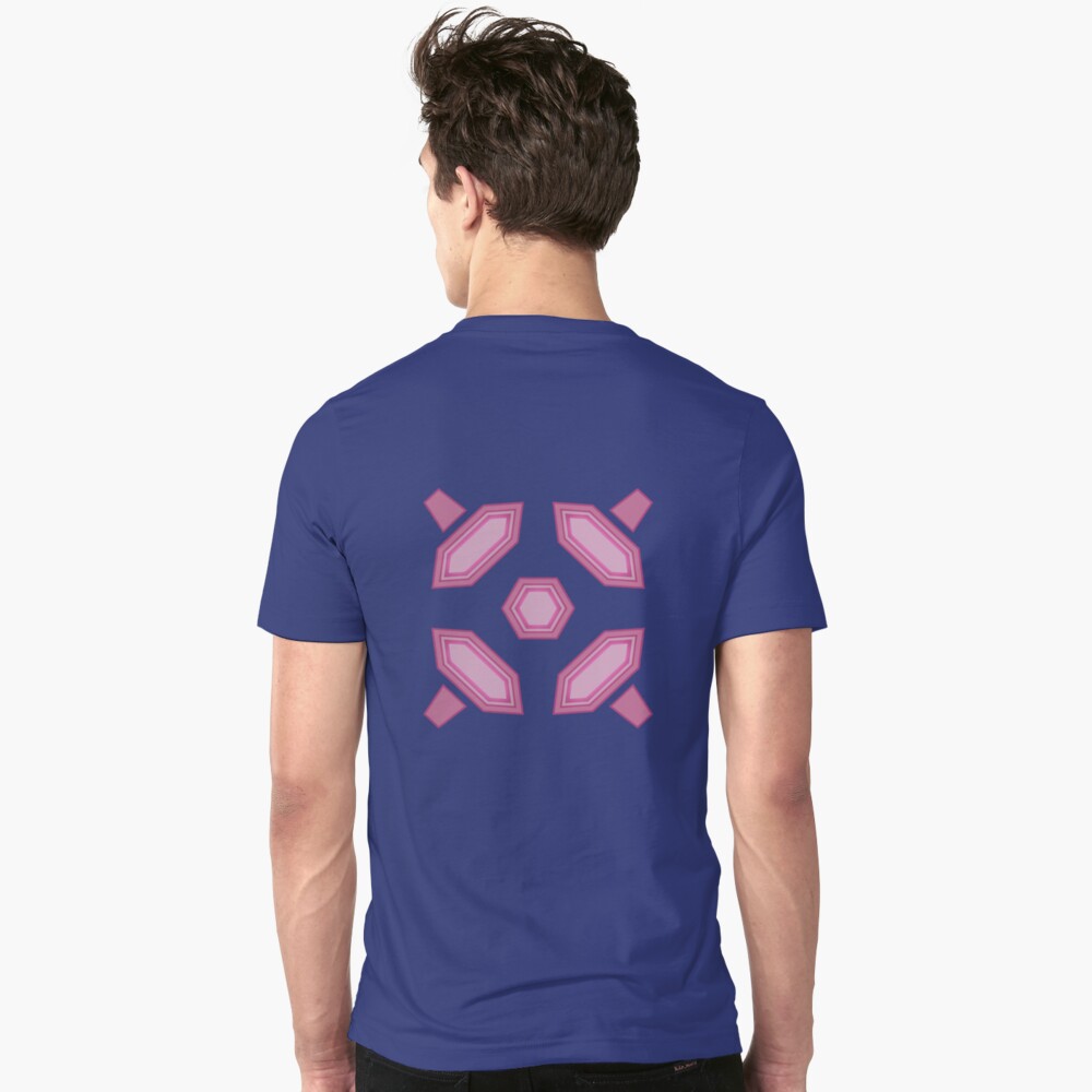 Zero Suit Back Design on Blue Slim Fit T-Shirt