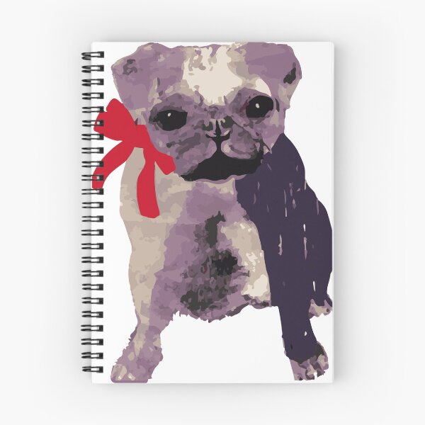 Item preview, dog, pug with bow, painting, pug designed and sold by theherbst131313.