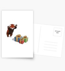 Red Panda Gets Presents Postcards