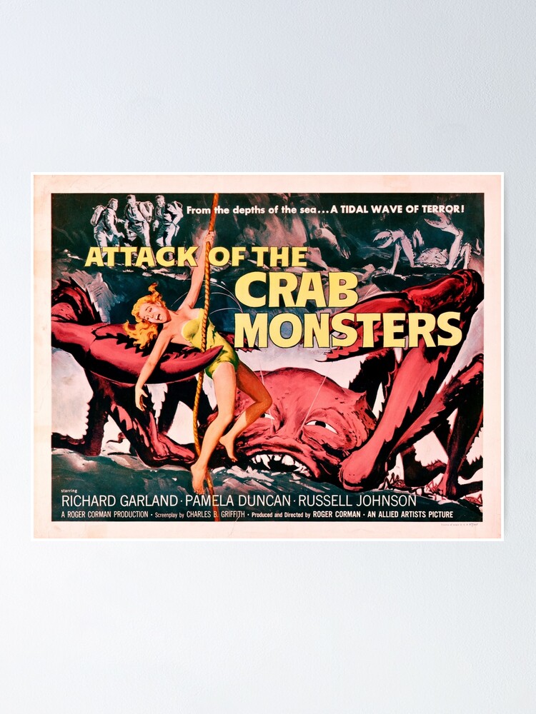 "ATTACK OF THE CRAB MONSTERS Cult Classic Retro Horror Vintage Movie ...