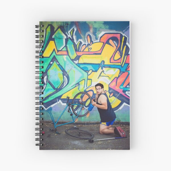Pinup Bike Polo Cutie #3 Spiral Notebook