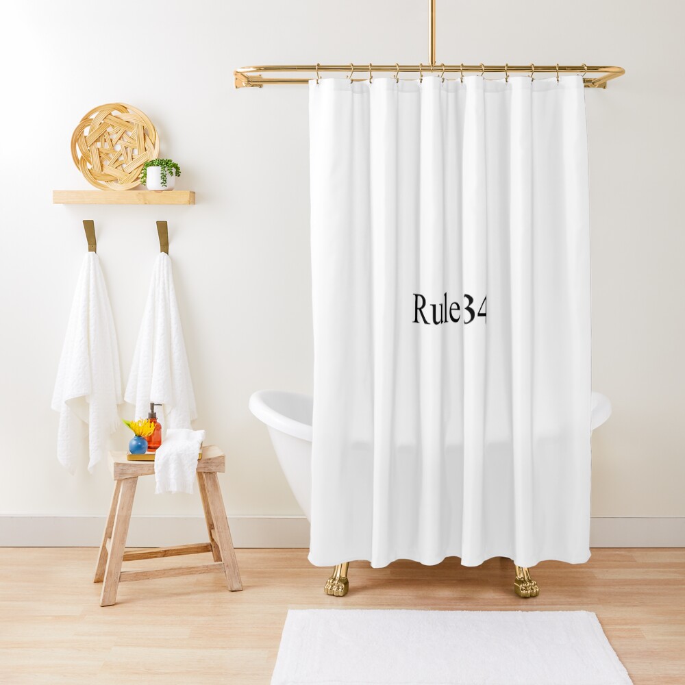 "Rule 34" Shower Curtain for Sale by atoprac59 Redbubble