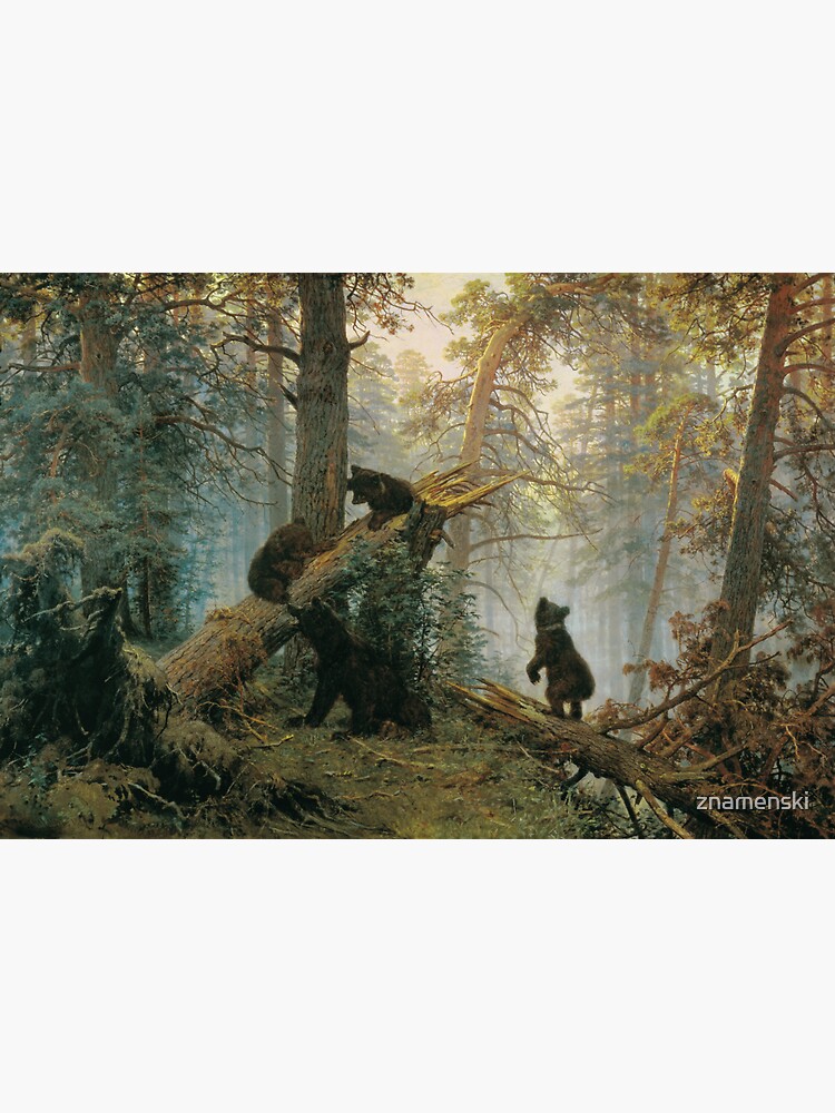 И. И. #Шишкин, К. А. Савицкий. Утро в сосновом лесу. 1889. Холст, масло. 139 × 213 см. Третьяковская галерея, Москва. #IvanShishkin #MorningInAPineForest #MorningInPineForest, by znamenski