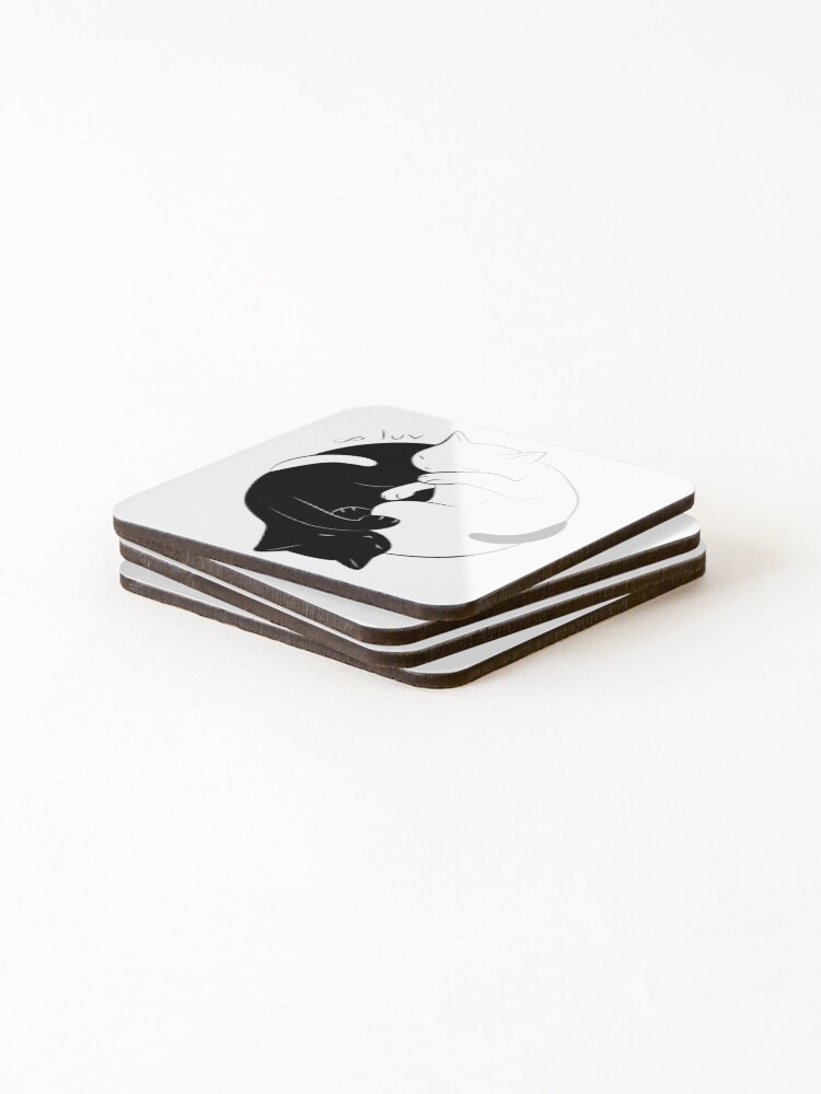 Alternate view of Eternal Cat Love Coasters (Set of 4)