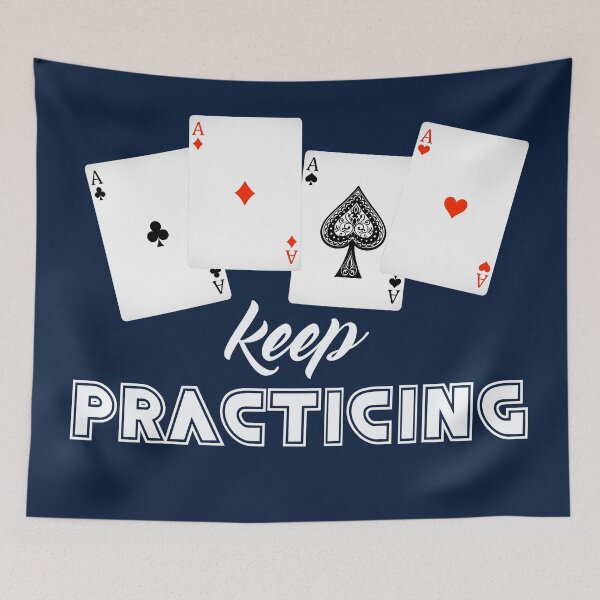Item preview, Keep practicing playing cards designed and sold by Elvira Clement.
