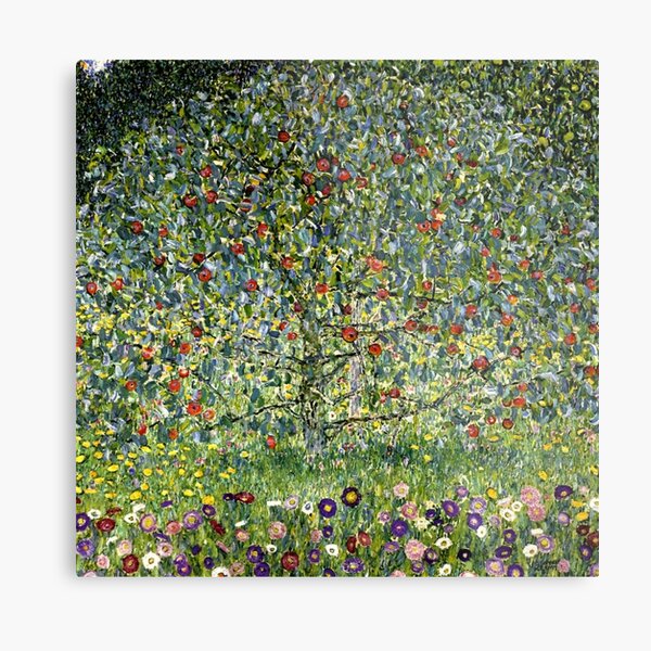 Apple Tree by Gustav Klimt Vintage Fine Art Metal Print