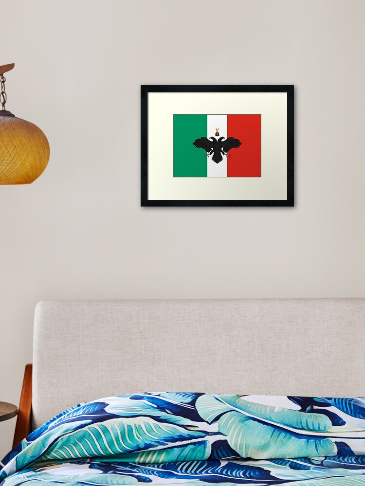Arbëreshë Albanian Italian Flag Framed Art Print for Sale by